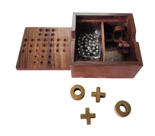 Puzzle Woode Game Tic Tac Toe Wooden Game For Kids - Age Group: All