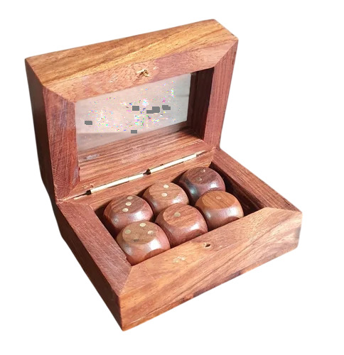 Handcrafted Box And 5 Dice Set Paperweight Puzzles - Age Group: 7-10 Yrs