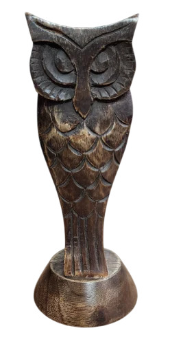 Owl Lovers Gifts Wooden Spectacle Holder Table Organiser Stand For Office - Color: Brown