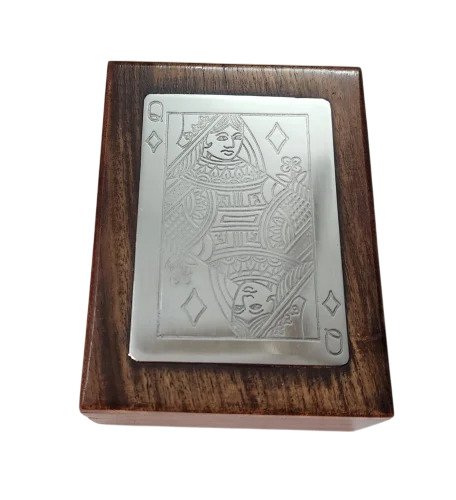 King Design Wooden Playing Card Holder Boxpoker Playing Cards - Color: Brown