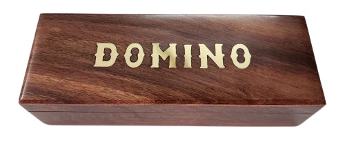 Wooden Domino Game Indoor Outdoor Game Decorative Item - Color: Brown