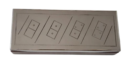 Handcrafted Wooden Dominoes Game With Box - Color: Brown