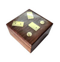 Indoor And Outdoor Wooden Domino Game - Color: Brown