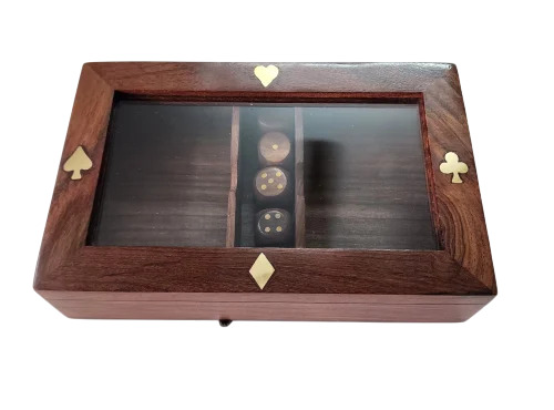 Wooden Cards Boxes - Color: Brown