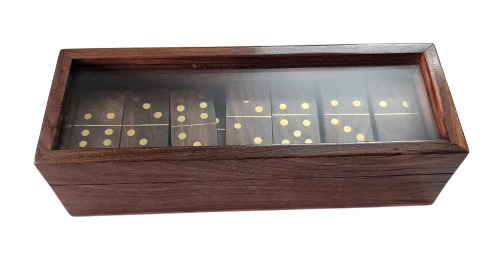 Wooden Domino Game with Storage Hand Outdoor Game