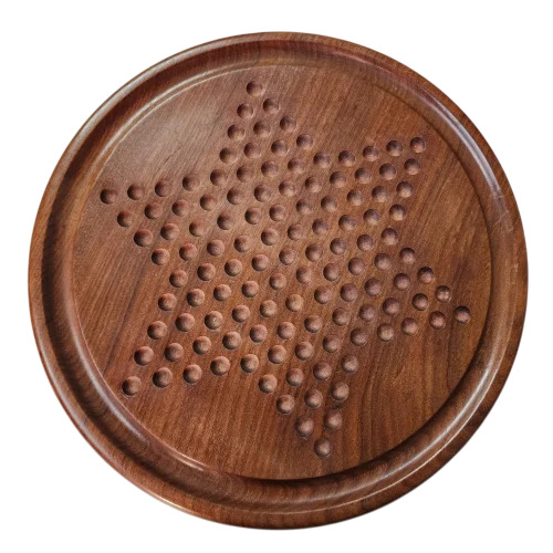 Chinese Checkers Board Game Wooden Indoor Outdoor With Marbles Set - Age Group: 7-10 Yrs