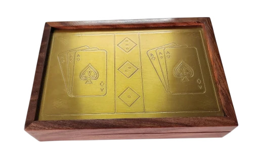 Handcrafted Wooden Holder Deck Box Storage Case Organizer With Dice Two Packs - Age Group: Up To 10 Yrs