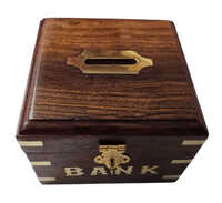 Wooden Money Bank Coin Banks Box - Age Group: Up To 10 Yrs