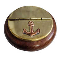 Cigarcigarettetobacco Nautical Wooden Ashtray - Color: Brown