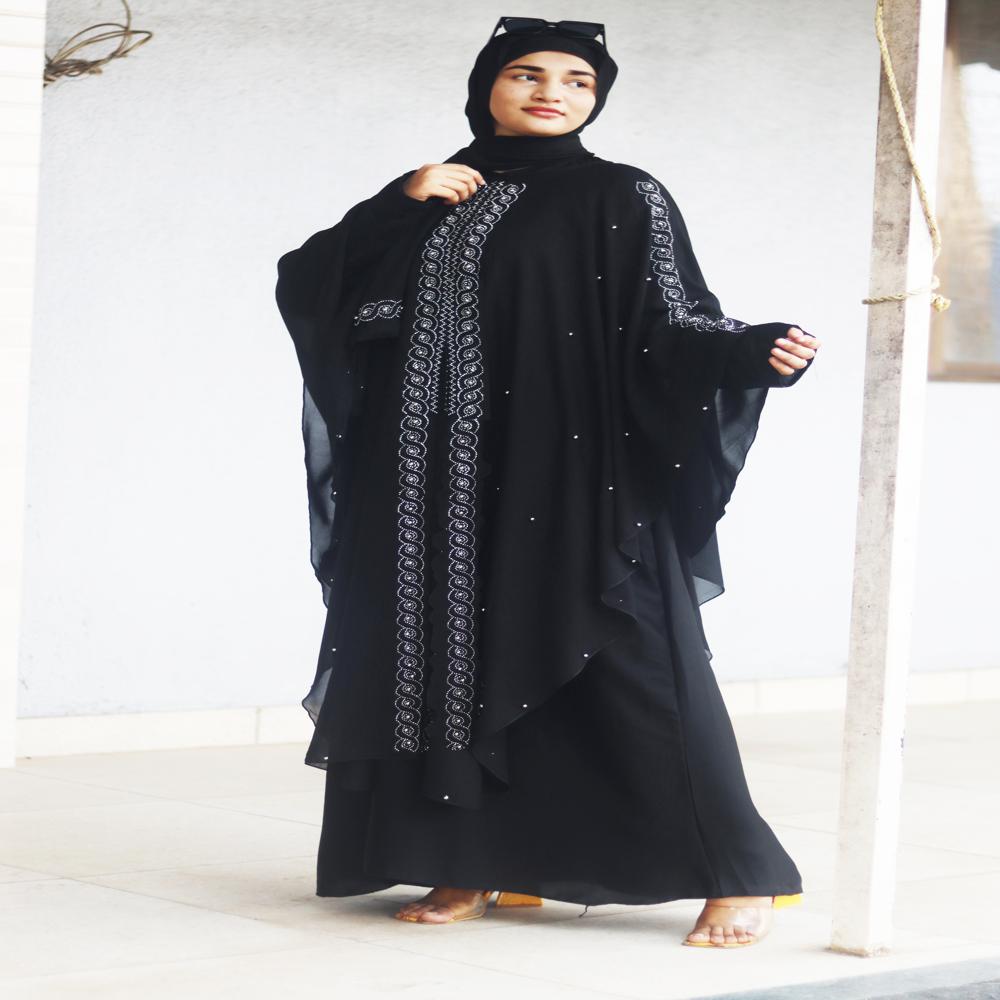 Black Abaya Beads & Stoned  Burqa For Women Modest Wear Islamic Dubai abaya