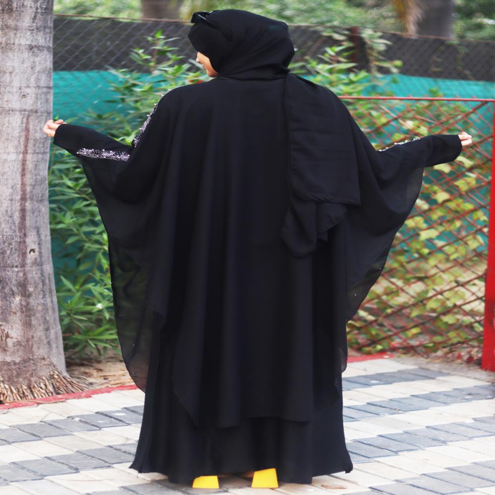 BlackAbaya Beads & Stoned  Burqa For Women Modest Wear Islamic Dubai abaya