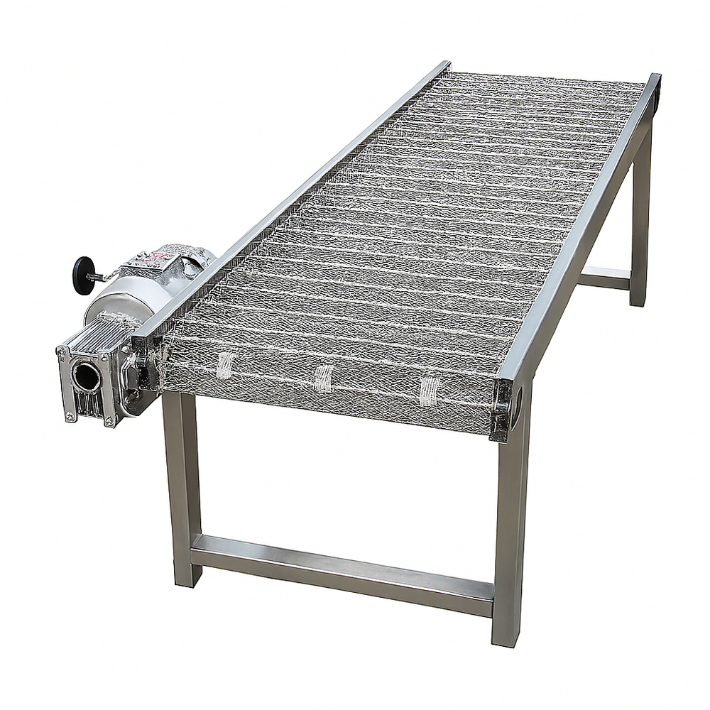Heat Resistant Mess Conveyor - Belt Type: Stainless Steel Mesh Belt