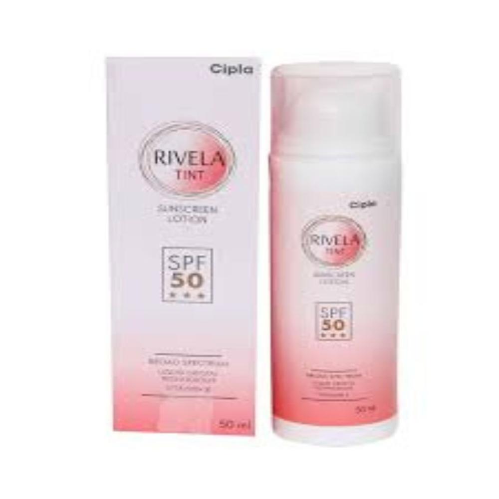 Rivela Tint Sunscreen Spf 50 Lotion 50Ml - Drug Type: General Medicines