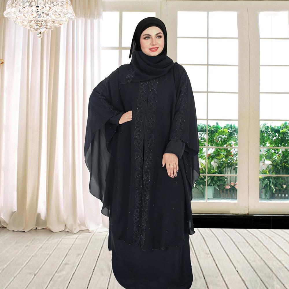 Black Abaya Beads & Stoned  Burqa For Women Modest Wear Islamic Dubai abaya