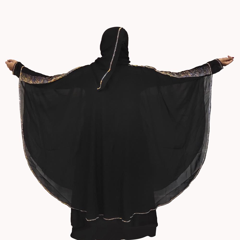 Black Abaya Stone Work For Women Elegant Modest Wear Black Stylish Dubai Abaya