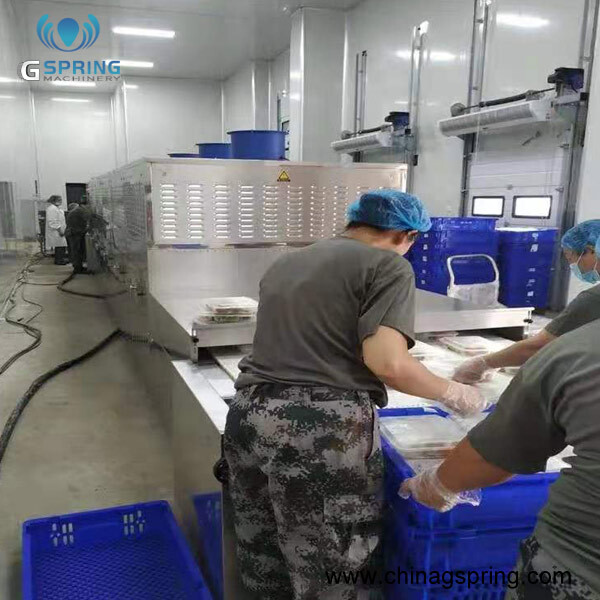 Industrial Microwave Machine For Reheat A Large Yield Fast Food/ready Meal/lunch Box