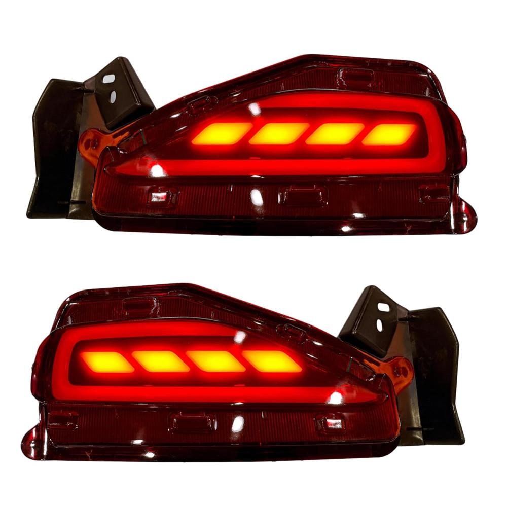 K D LED Bumper Reflector Lights for Fortuner, Left & Right Side, 2016-2021