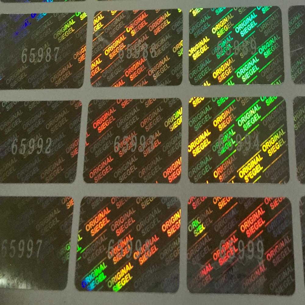 Serial Number Holographic labels