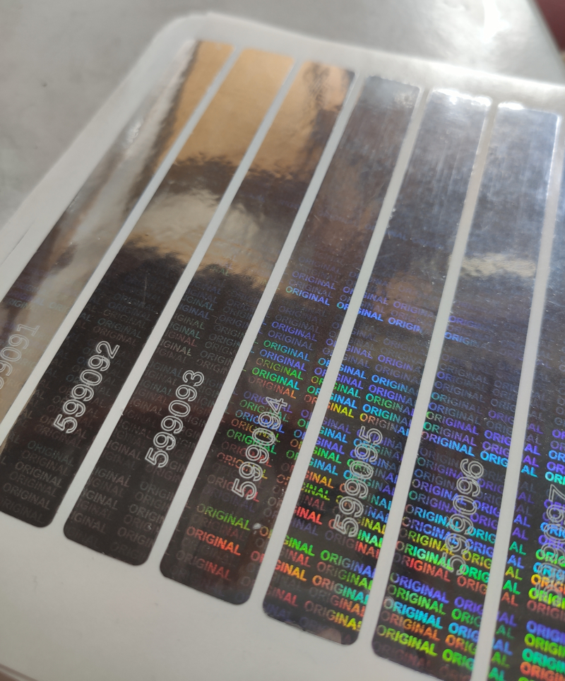 Serial Number Holographic Labels - Color: Multicolor