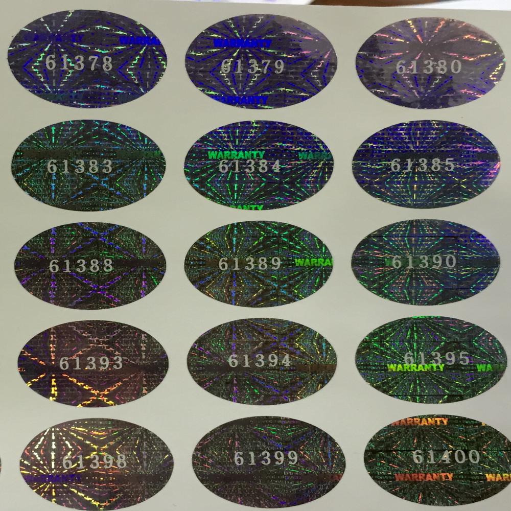 Serial Number Holographic labels