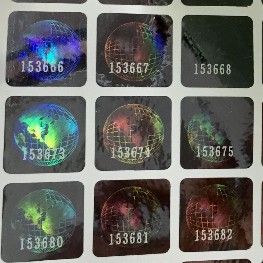Serial Number Holographic Labels - Color: Multicolor