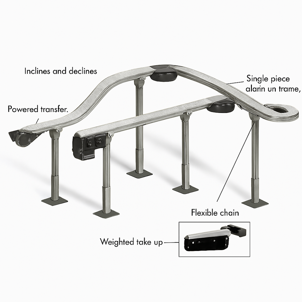 Flex Link Conveyor - Color: Silver