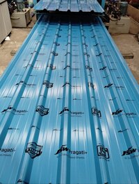 Colour Coated Roofing Sheet - Steel, Width 3.5-4.25 Ft, Thickness 0.50 Mm | Color Options: Brick Red, Turquoise Blue, Silver, Mist Green, Lightweight At 1.6 Kg/ft