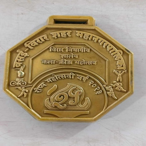 Runner Medal - Zinc Material, 2.5-inch Size, Various Colors | Elegant Antique Imitation Design, Smooth Finishing, Sports-themed Logo