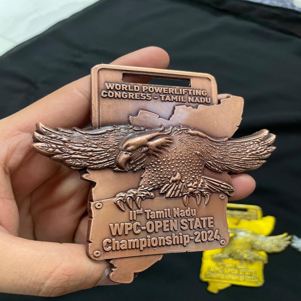 Egle Medal With 3d Embossing - 4 Inch Zinc Alloy, 120g Weight, Available In Gold, Silver, Bronze | Smooth Finish, Customizable Sports Themes, 35mm Lanyard