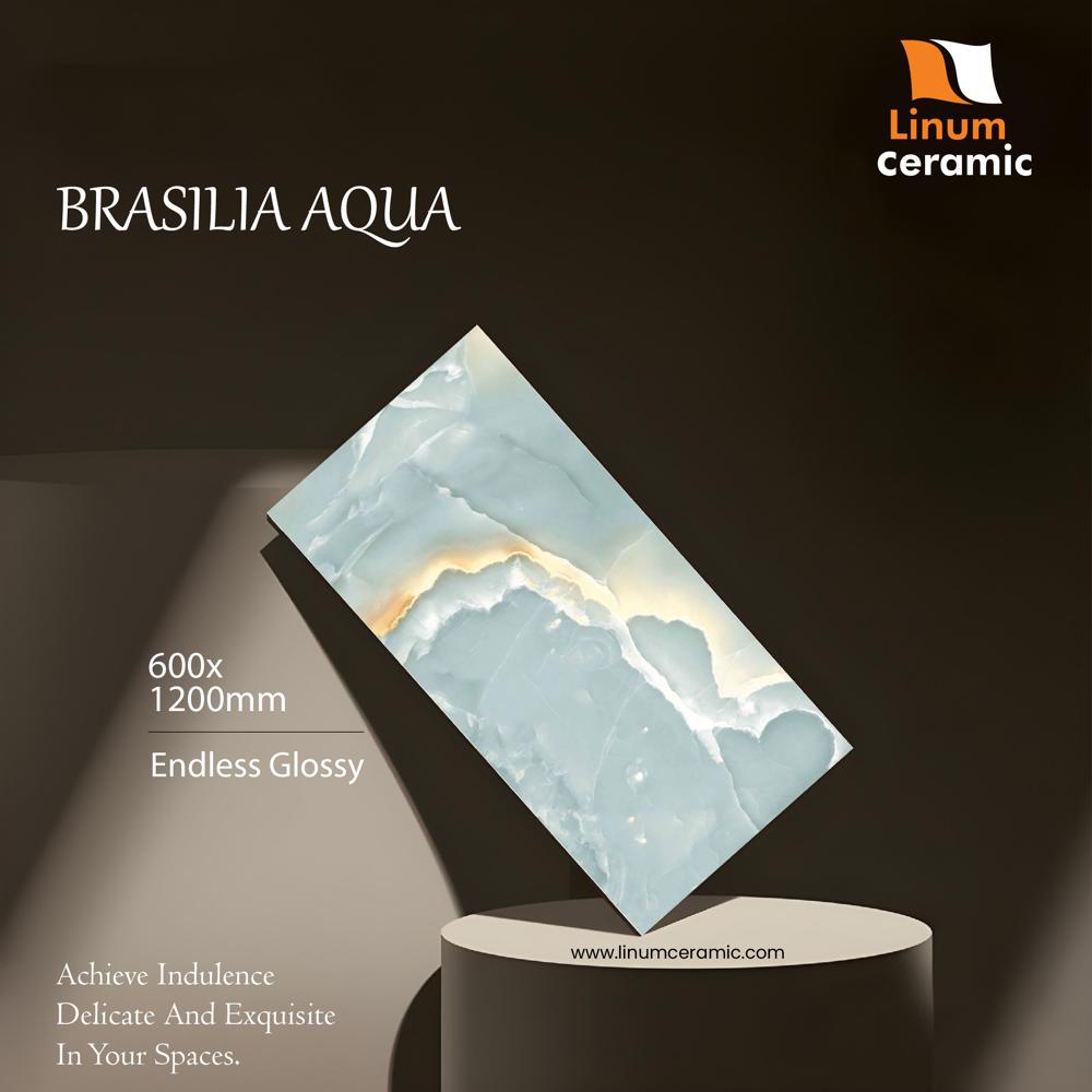 600x1200 MM James Green Glossy Finish TIle