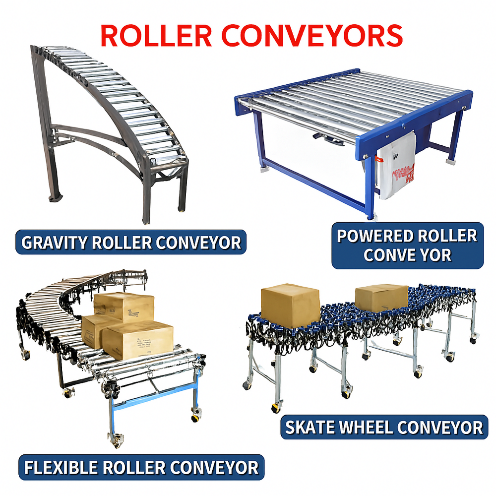 Roller Conveyor - Color: Silver