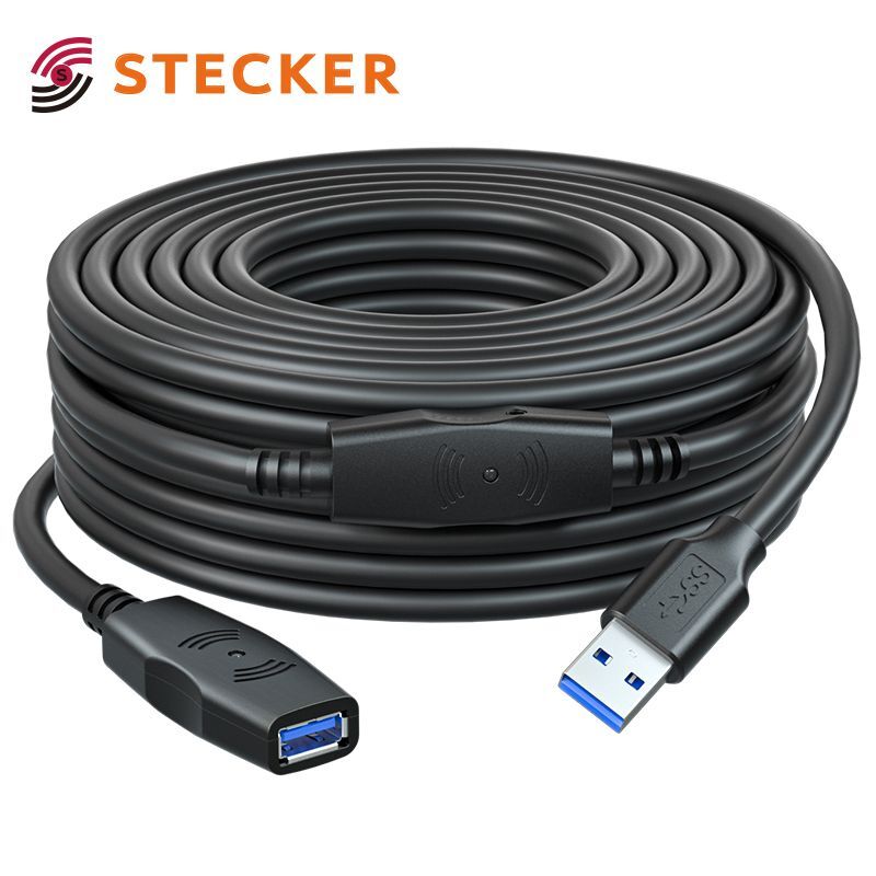 Stecker Usb M-F 3.0 Active Cable - Color: Black