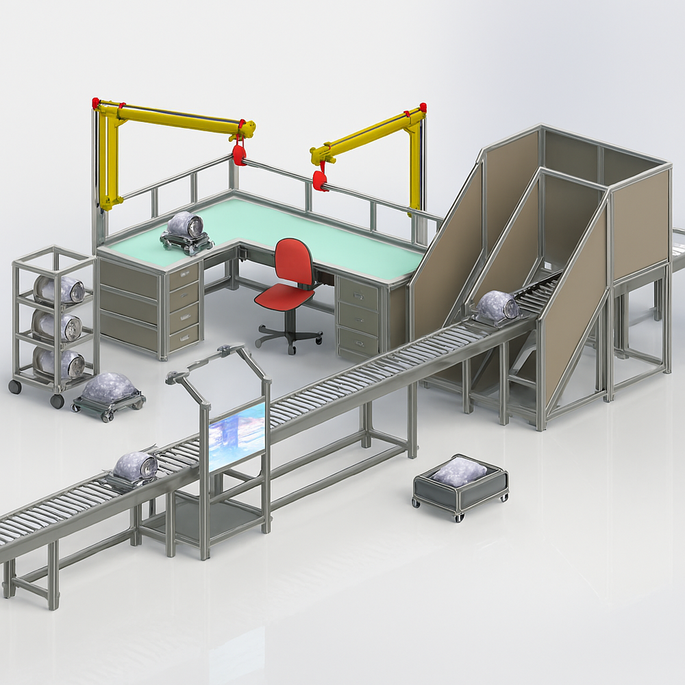 Modular Conveyor - Color: Silver