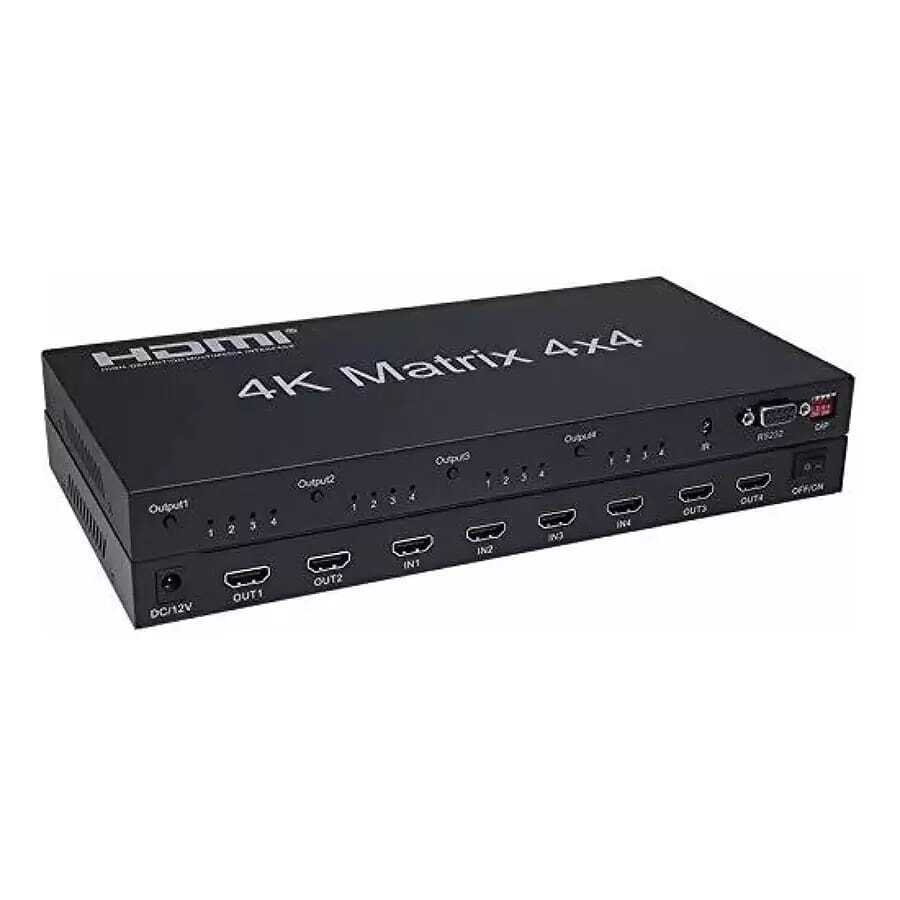 4X4 Matrix Hdmi Media Splitter - Color: Black