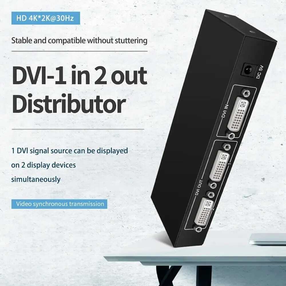 DVI 1 In 2 Out Distributor Signal Splitters