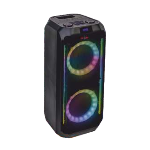 Party Light Speaker - 10" Woofers, 2.5" Tweeters, 90w Output Power | Bluetooth, Usb, Sd Connectivity, Led Lights, Eco Mic, Remote Control