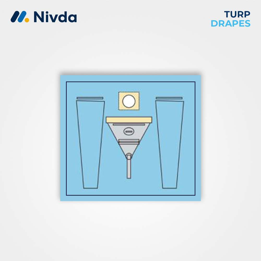 Turp Fenestrated Drape 160cm X 150cm - Fluid-repellent Non-woven Material , Sterile & Disposable With Integrated Fluid Collection Pouch