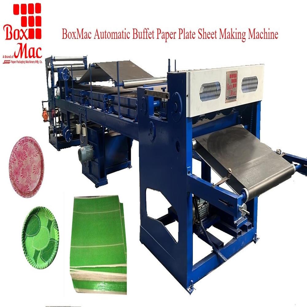 Boxmac Heavy Duty Automatic Buffet Paper Plate Making Machine To Make Paper Plate Forming Or Corrugated Sheet Making Machinery - Country Of Origin: India