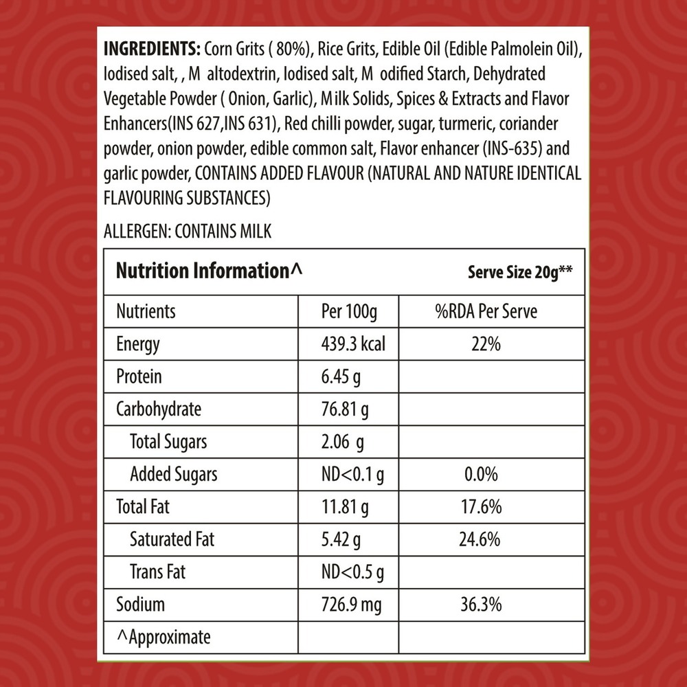 Chilli Cheese Slangs Snacks - Feature: Crispy