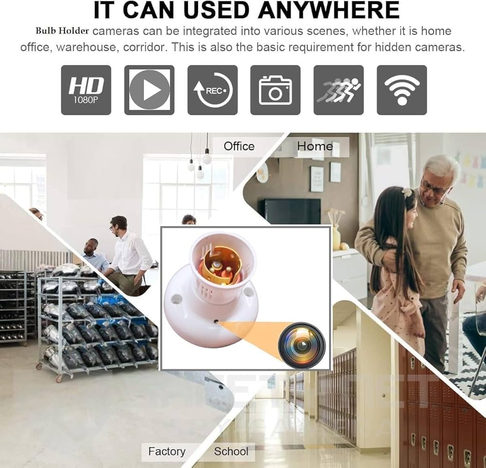 SPY BULB HOLDER  WITH  (WIFI)