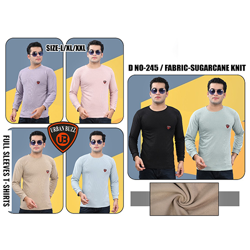 Sugarcane Knit Full Sleeves T-Shirt