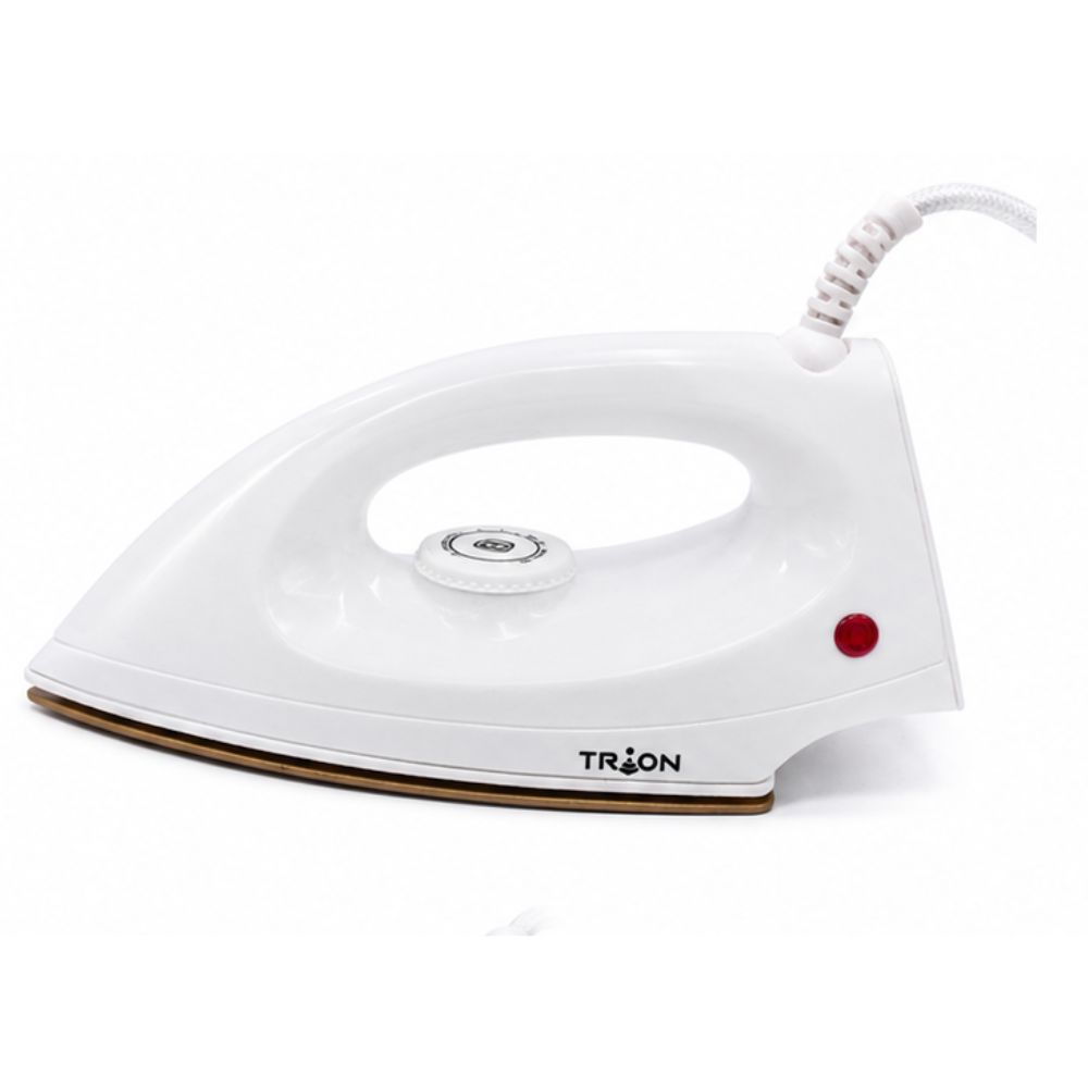 Electric Iron - Aluminum | 1000 Watt, 2 Minute Heat Up Time, White, Ergonomic Handle, Variable Temperature Control, Non-stick Sole Plate