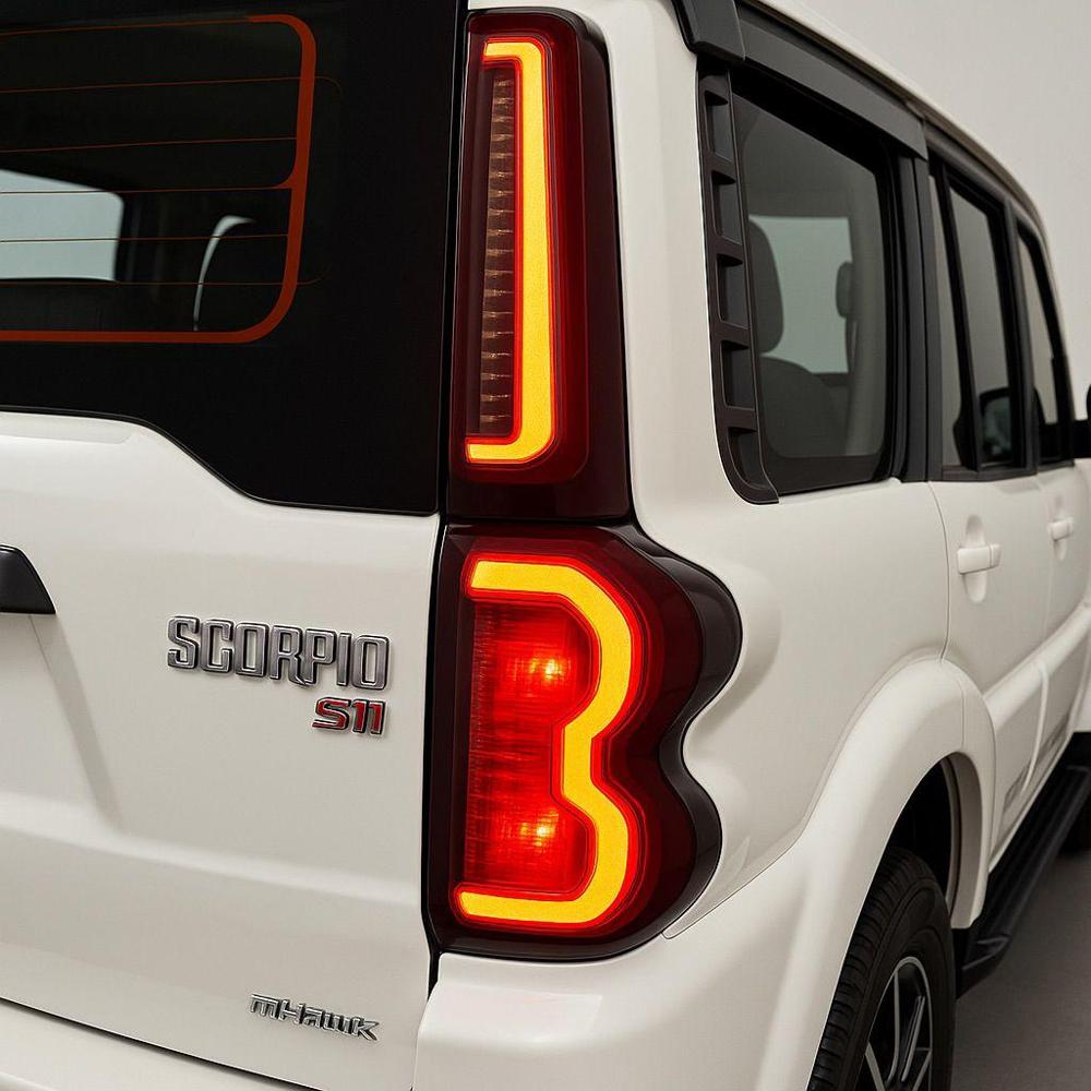 K D TAILLIGHT WITH PILLER LIGHT FOR MAHINDRA SCORPIO (SMOKY BLACK) LED COMPLETE SET