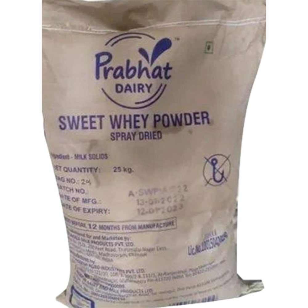 Prabhat Dairy Sweet Whey Powder - Best Before: Up To 12 Months
