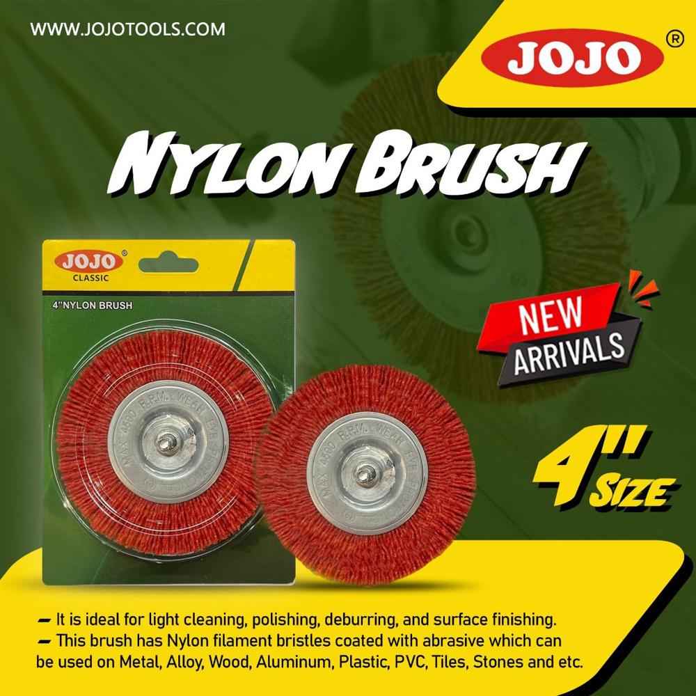 Nylon Brush - Durable Nylon Material | Versatile Bristle Design for Effective Cleaning and Detailing, Ideal for Various Surfaces