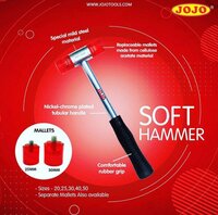 Soft Faced Hammer - Durable Polymer Head, Ergonomic Grip Handle | Ideal For Non-marring Applications, Reduces Surface Damage