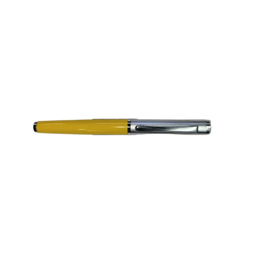 0.8Mm Bd2 Stainless Steel Black Fountain Pen - Color: Yellow