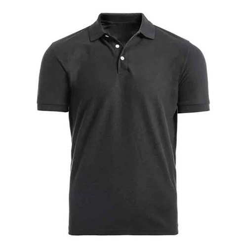 Collar Jersey T Shirt - Color: Black