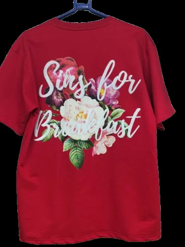 Customizable Round Neck Cotton T-Shirt