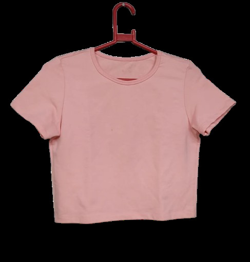 Plain Crop Tops - Color: Pink